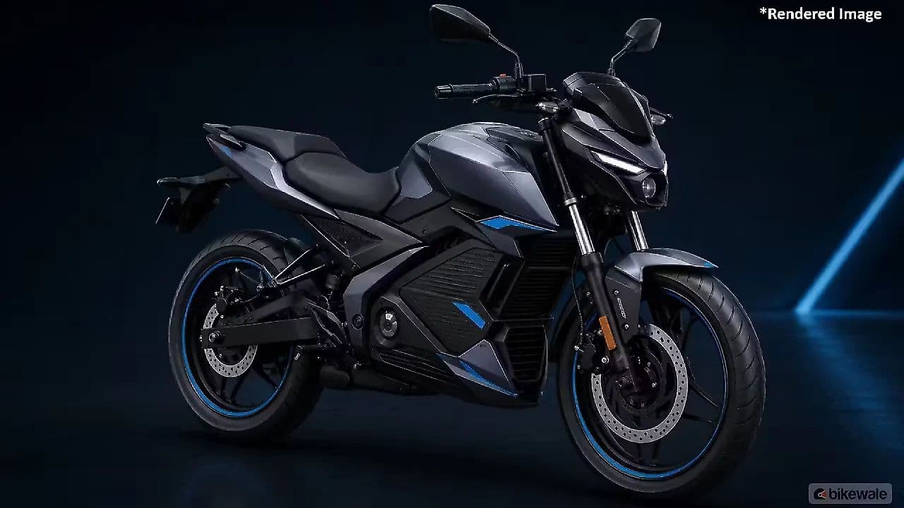 Bajaj Electric Motorcycle Right Front Three Quarter