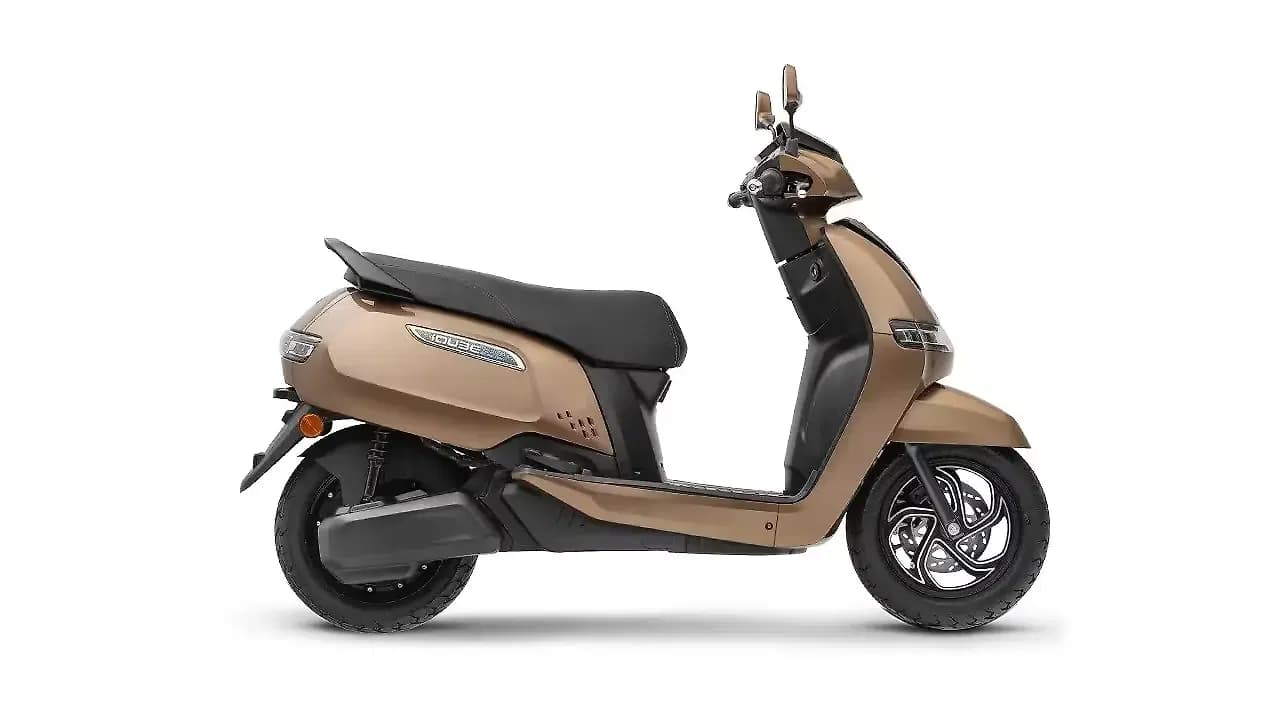 TVS iQube in Wallnut Brown