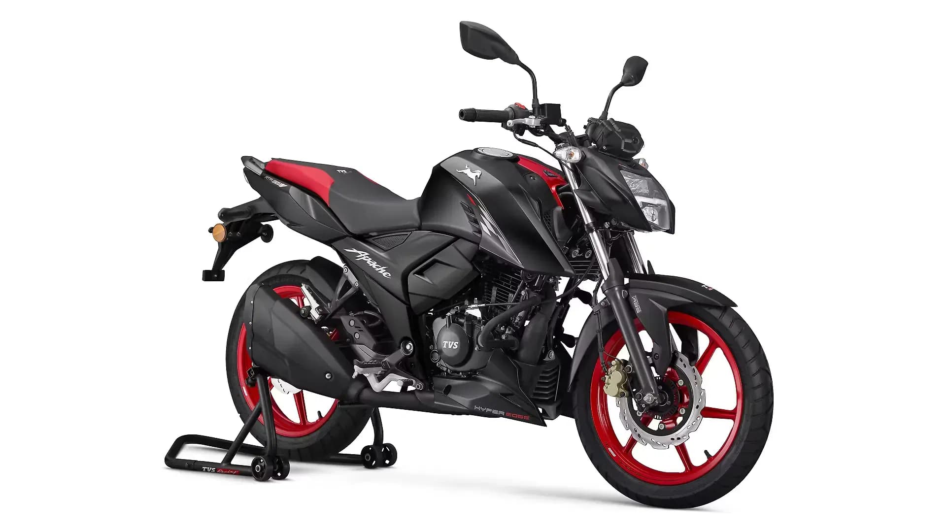 TVS Apache RTR 160 4V Right Front Three Quarter