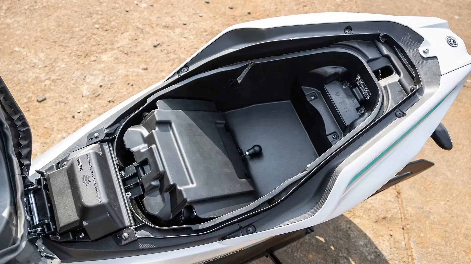 Yamaha Aerox E Battery Compartment