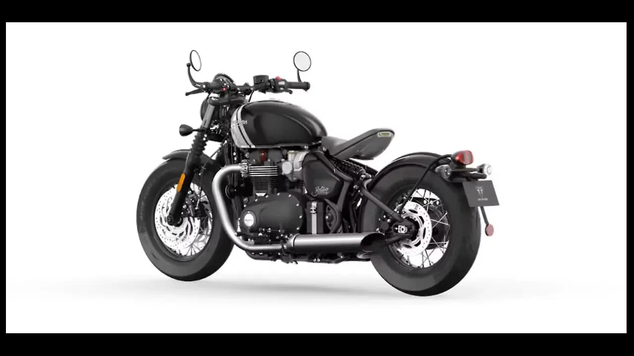 Triumph Bonneville Bobber Left Rear Three Quarter
