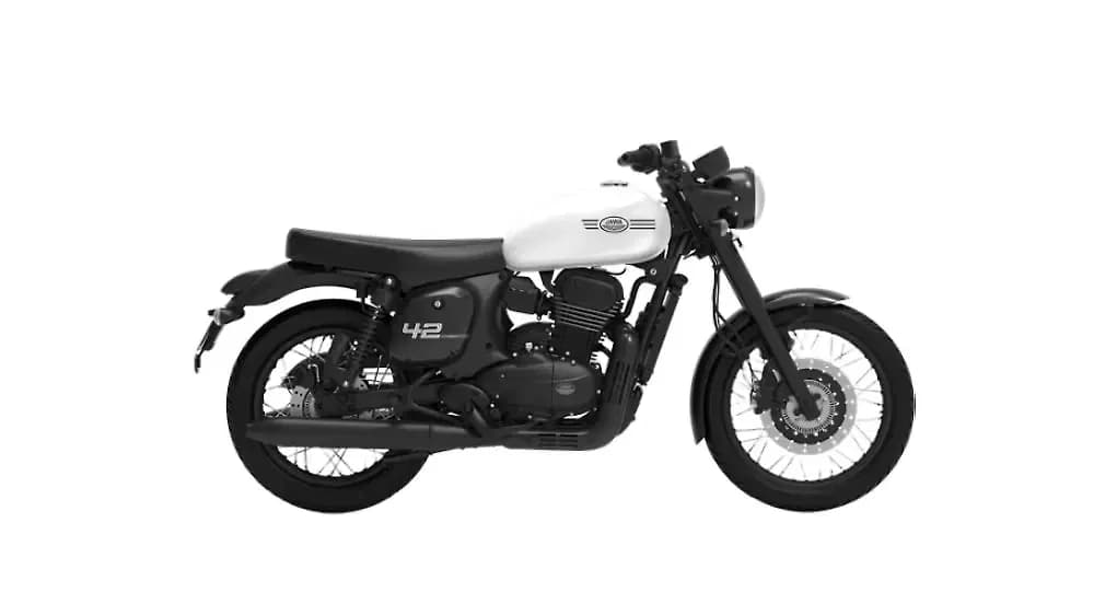 Jawa 42 in Vega White