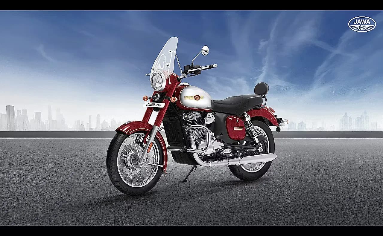 Jawa 350 in Chrome Maroon