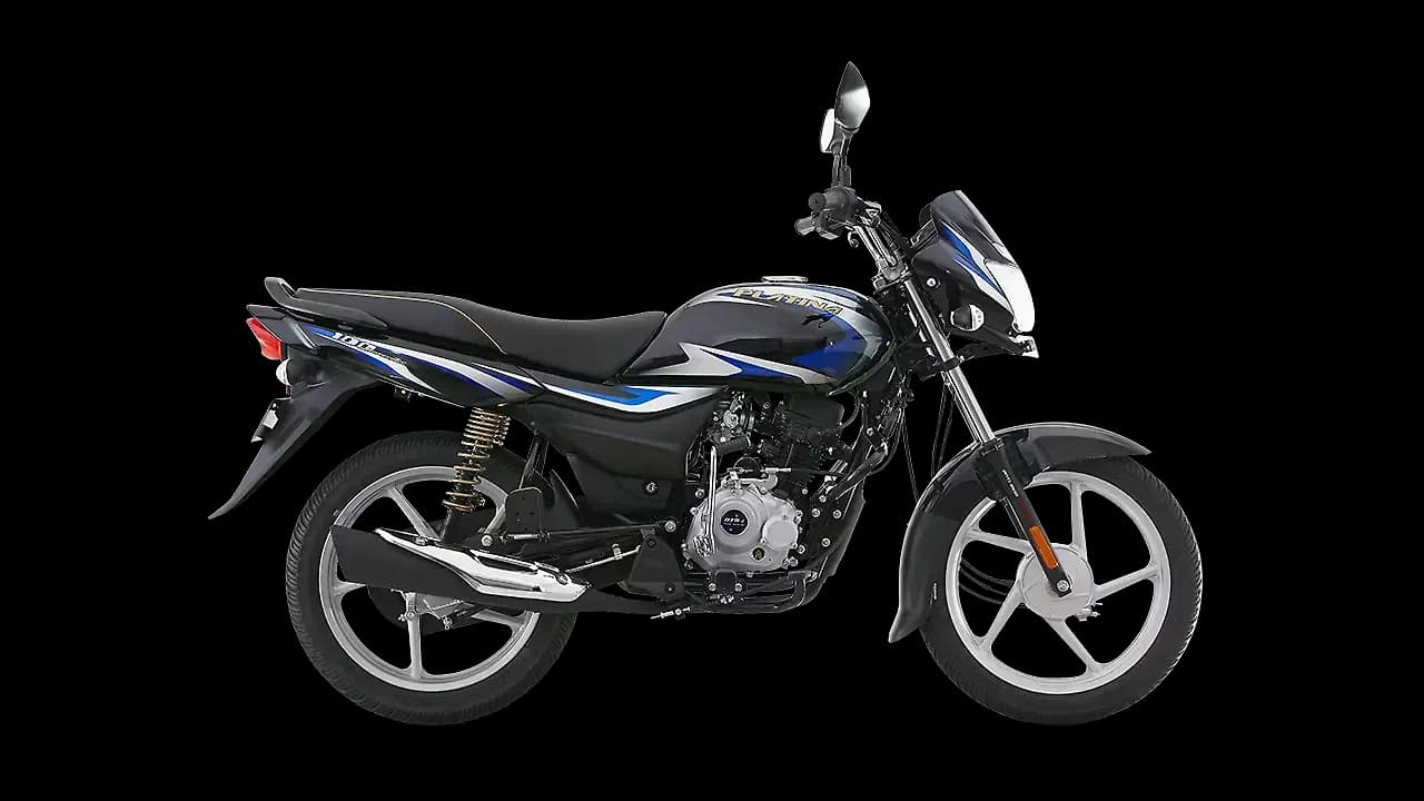 Bajaj Platina 100 in Black & Blue