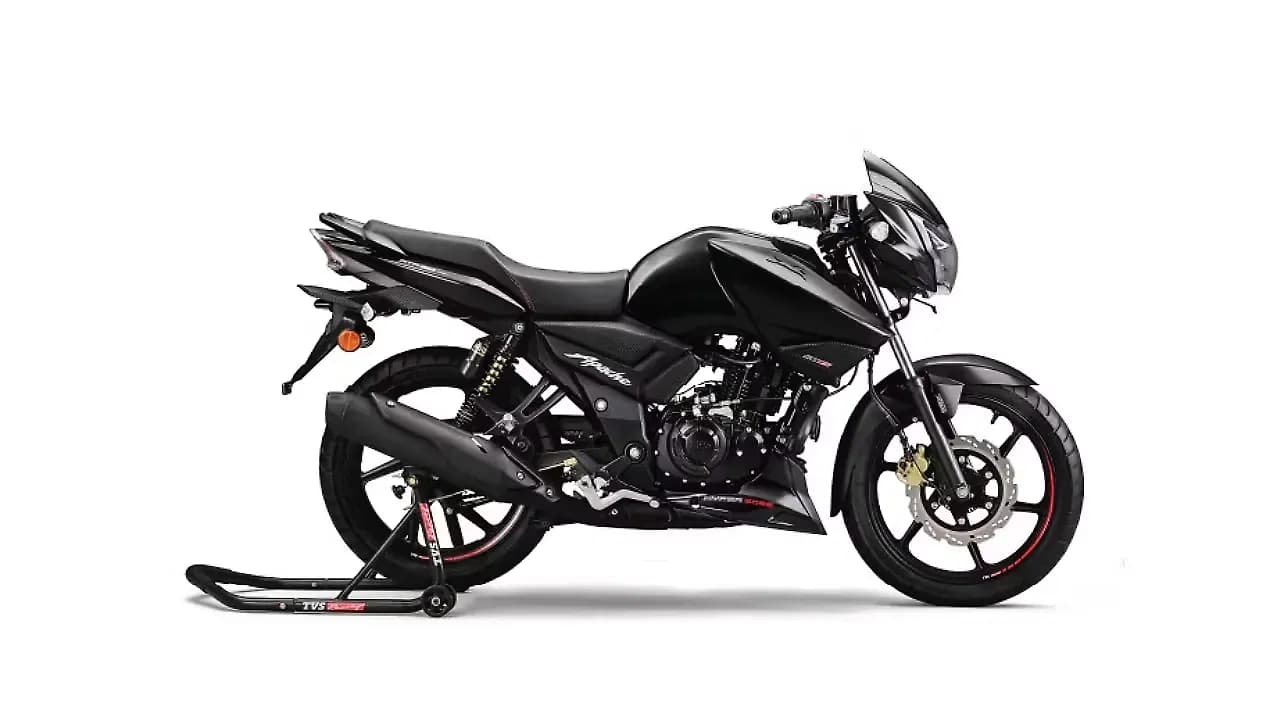TVS Apache RTR 160 in Glossy Black (BE)