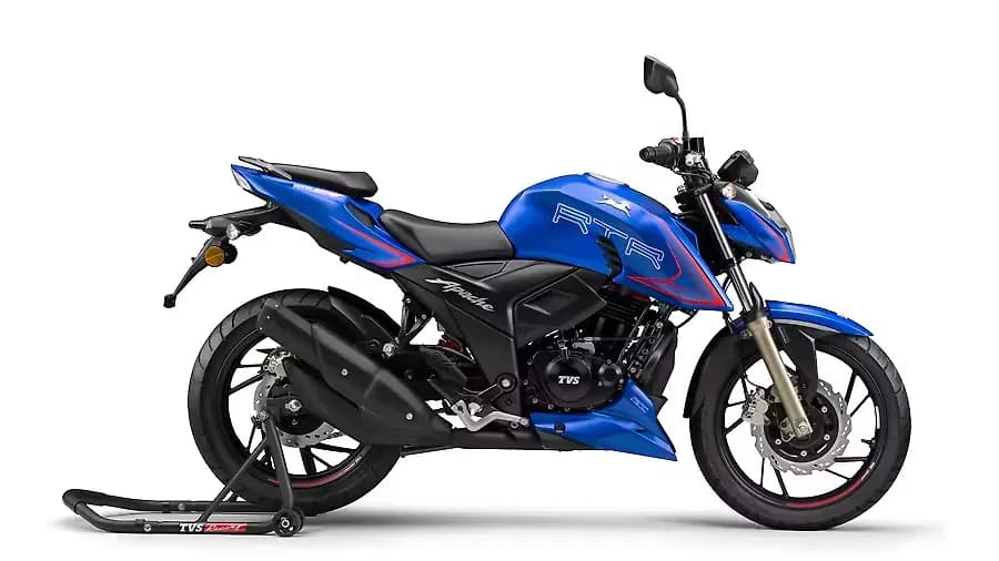 TVS Apache RTR 200 4V in Matte Blue
