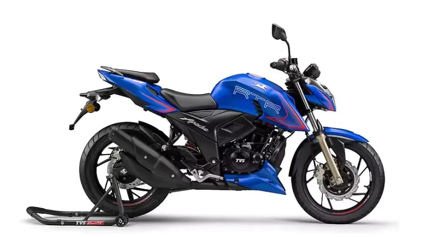 TVS Apache RTR 200 4V in Matte Blue