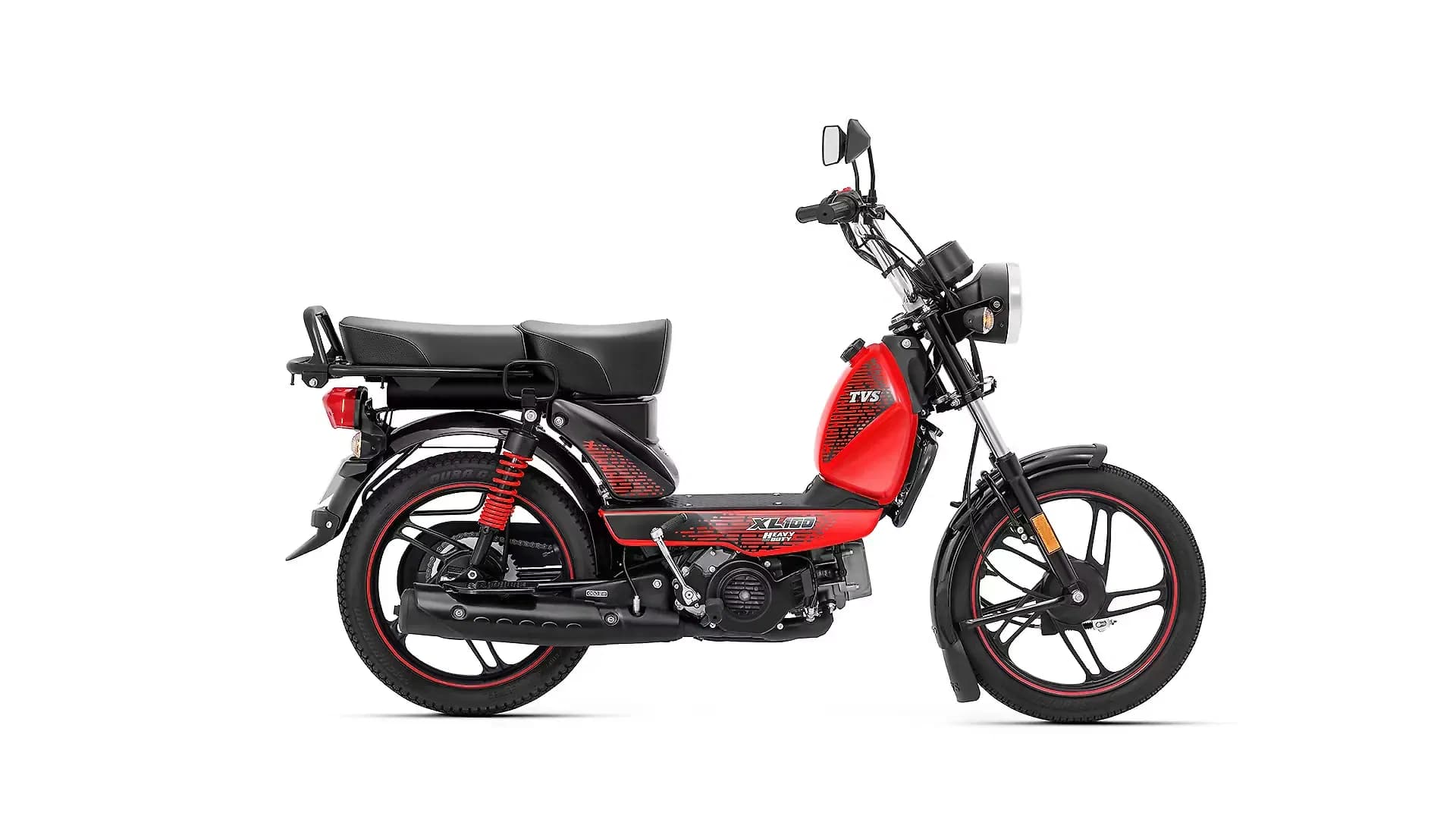 TVS XL 100 Heavy Duty in Red (Alloy)