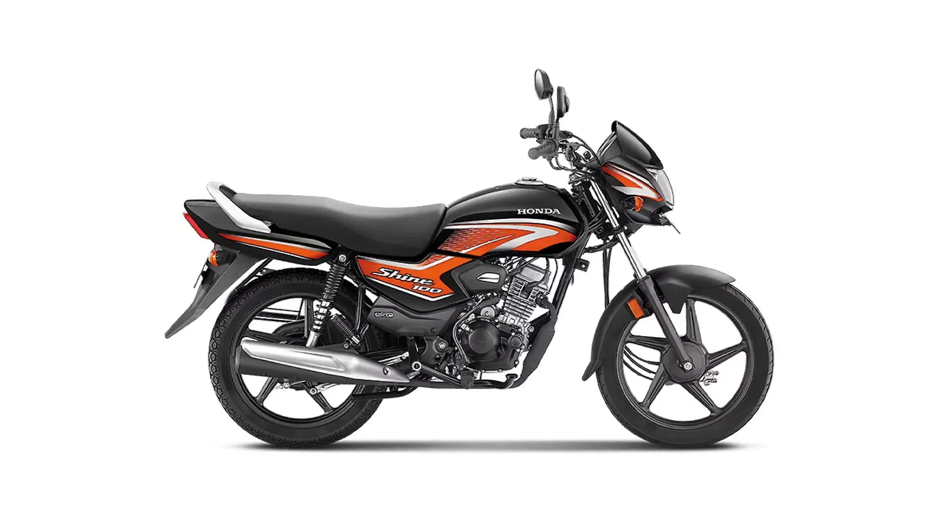 Honda Shine 100 in Orange with Black