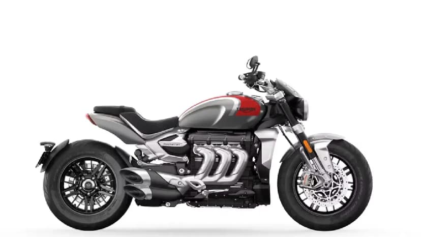 Triumph Rocket 3 in Silver Ice Cranberry Red