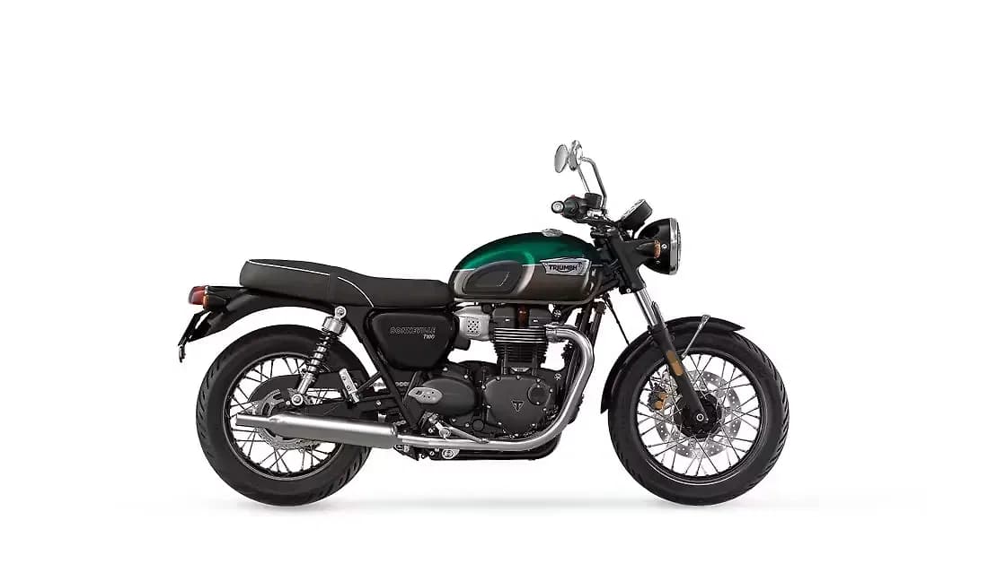 Triumph Bonneville T100 in Competition Green / Ironstone