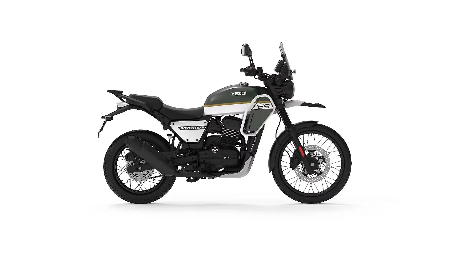 Yezdi Adventure in Forest Green White